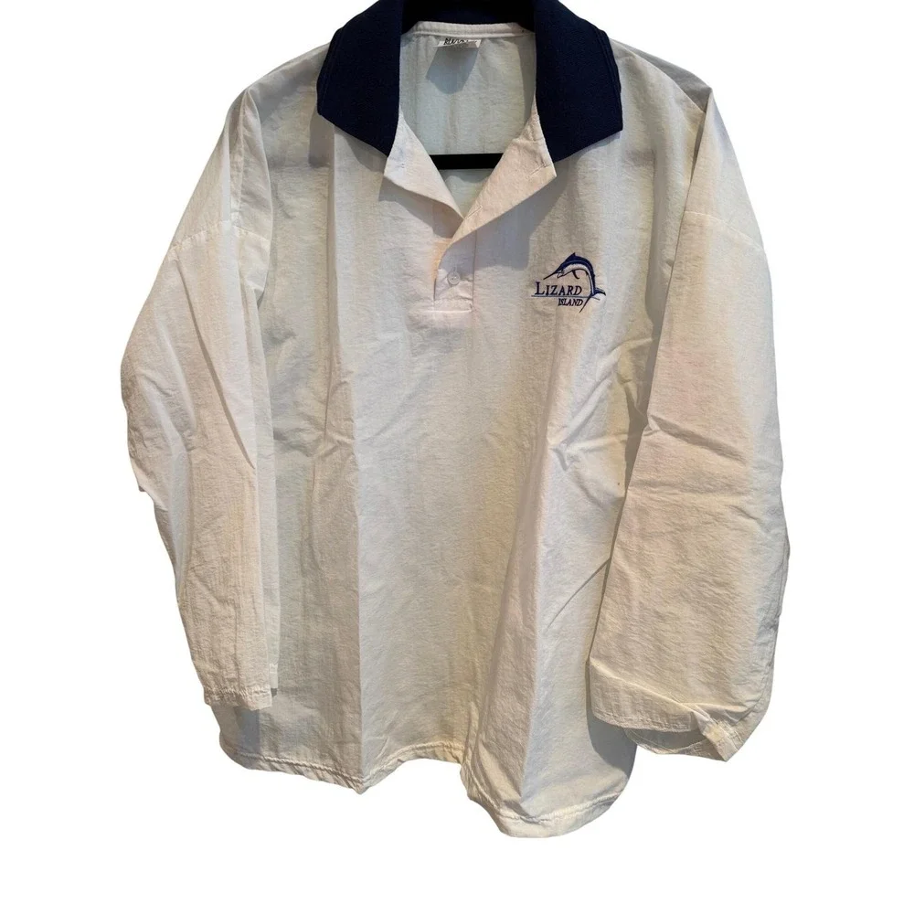 Vtg Blackrock Australia‎ Lizard Island Taslon Fishing Shirt Mens Large Yachting - Picture 3 of 8